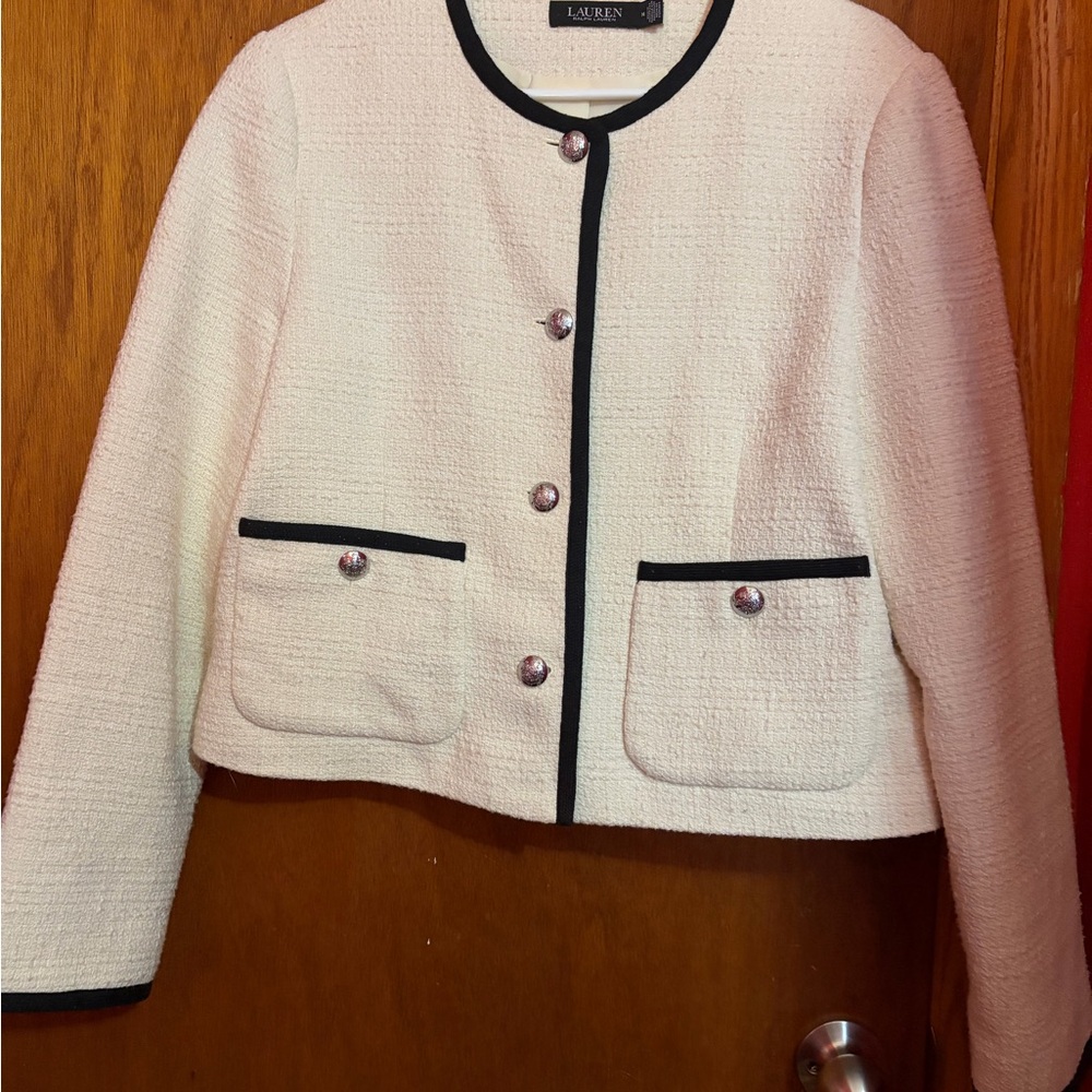 Ralph Lauren Cream Blazer with Black Accents